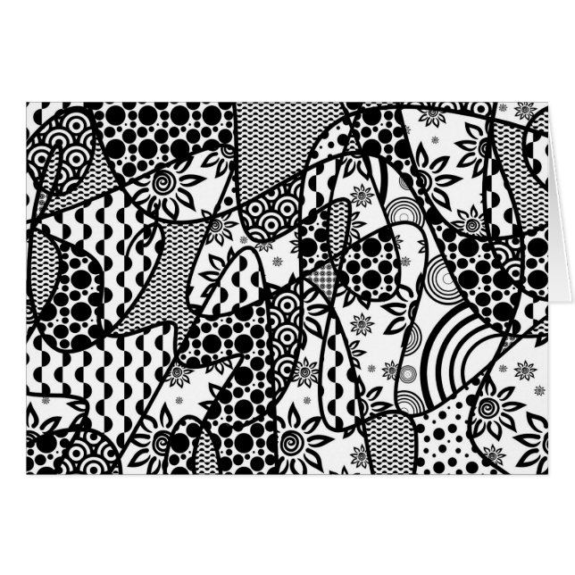 Black & White Pattern Patchwork 03 (Front Horizontal)