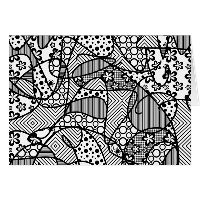 Black & White Pattern Patchwork 04 (Front Horizontal)