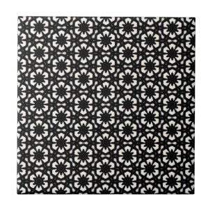 Black & White Patterns   Hexagons II Tile