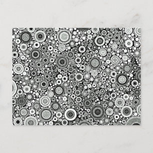 Black & White Patterns New Address Card