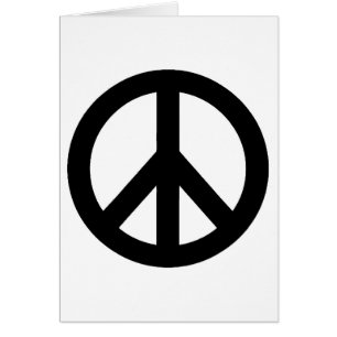 Black White Peace Sign Symbol