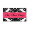 Black & White Pearl PINK Damask