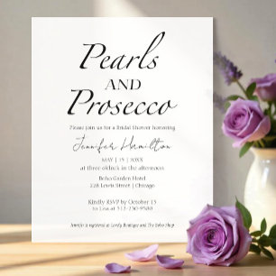 Black & White Pearls and Prosecco Bridal Shower