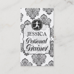 Black & White Personal Fitness Trainer Card