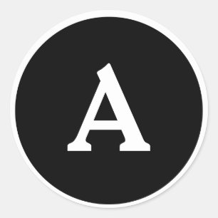 Black & White Personalized Monogram Envelope Seal