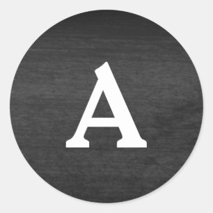 Black & White Personalized Monogram Envelope Seal