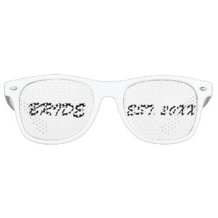 Black White Personalized Sunglasses Party Favours