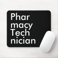 Black White Pharmacy Technician Bold Typography