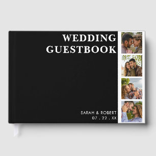 Black & White Photo Booth Collage Wedding Guest Book