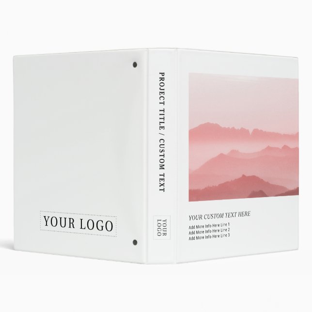 Black & White Photo Business Logo Promotional Binder (Background)
