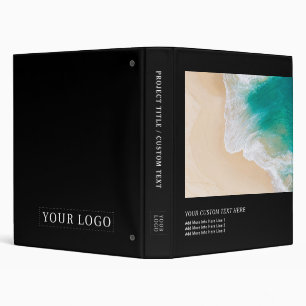 Black & White Photo Business Logo Promotional Binder