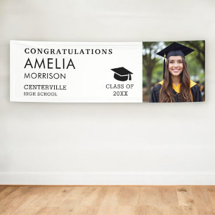 Black White Photo Graduate Class Of Graduation Banner