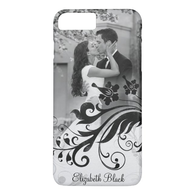 Black White Photo Template Case-Mate iPhone Case (Back)