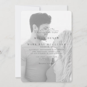 Black & White Photo Wedding Invitation