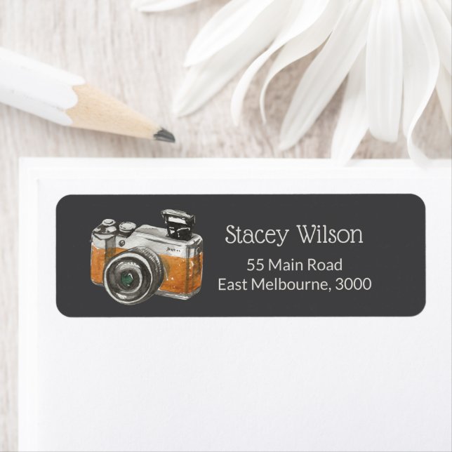 Black & White Photographer Packaging Label  (Insitu)
