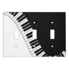 Black & White Piano Design Light Switch Cover
