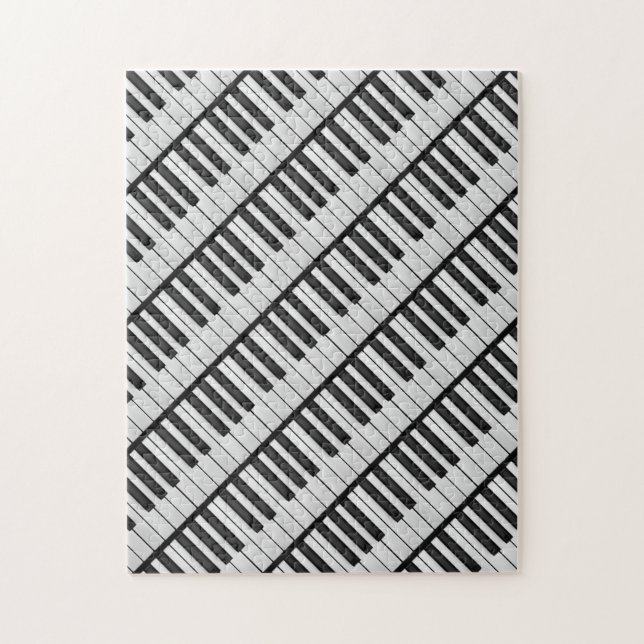 Black & White Piano Keys Jigsaw Puzzle (Vertical)