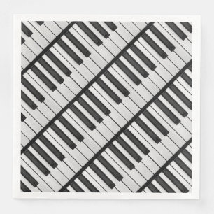 Black & White Piano Keys Napkin