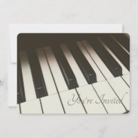 Black & White Piano Keys Photograph Wedding