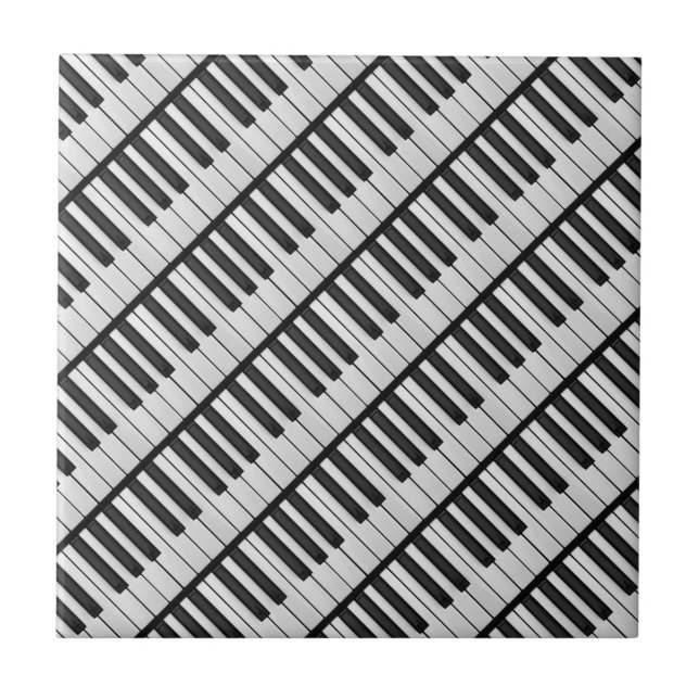 Black & White Piano Keys Tile (Front)