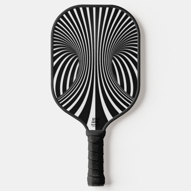 Black & White Pickleball Paddle (Front)