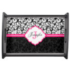 Black White & Pink Vintage Floral Damasks