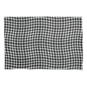 Black White Plaid Chequered Seamless Pattern Pillowcase
