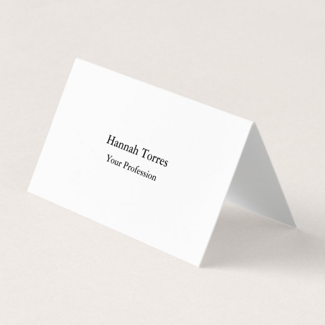 Black & White Plain Creative Modern Business Card (Front)