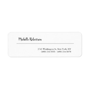 Black White Plain Minimalist Personalized