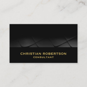 Black White Plain Modern Consultant Business Card