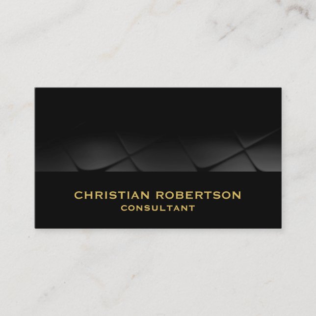 Black White Plain Modern Consultant Business Card (Front)