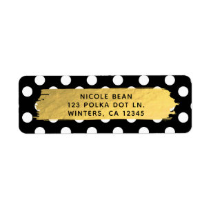 Black & White Pois Gold Foil Party