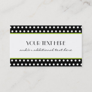 Black & White Polka Dot Business Card