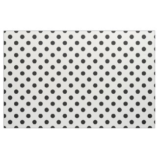 Black White Polka Dot Fabric