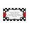 Black/White Polka Dot Red Ribbon Front/Back