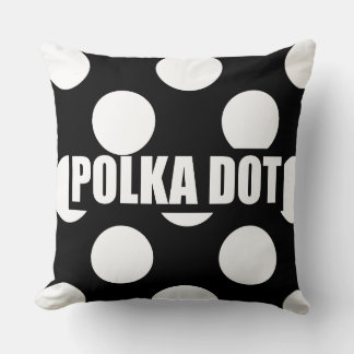 Black & White Polka Dot Throw Pillow
