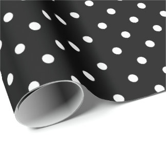 Black | White Polka Dot Wrapping Paper