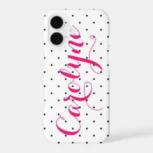 Black & White Polka Dots   Custom iPhone 7 Case
