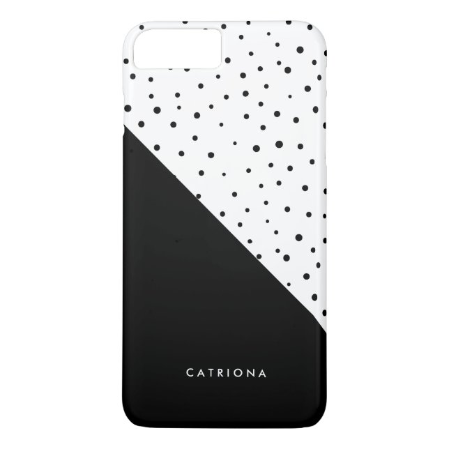 Black & White Polka Dots Patten Abtract Custom Case-Mate iPhone Case (Back)