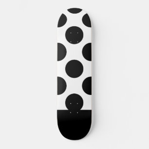 Black & White Polka dots    Skateboard