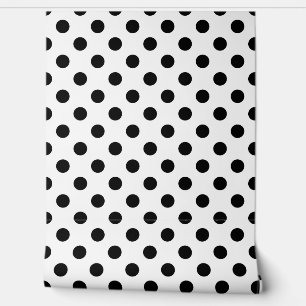 Black White Polka-dots Wallpaper