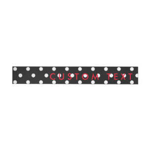 Black & White Polka Dots Wrap Around Labels