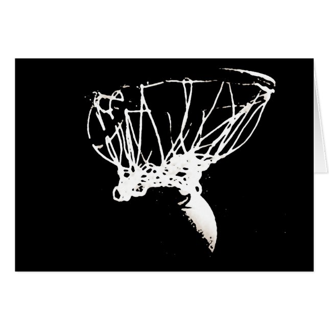 Black White Pop Art Basketball (Front Horizontal)