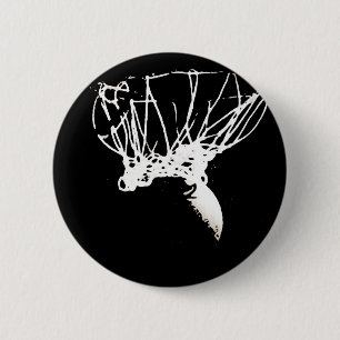 Black White Pop Art Basketball 2 Inch Round Button