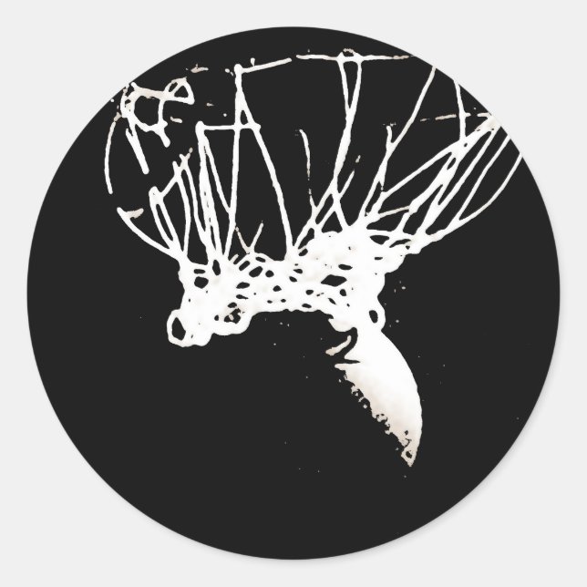 Black White Pop Art Basketball Classic Round Sticker (Front)