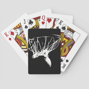 Black White Pop Art Basketball Playing Cards