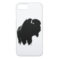 Black & White Pop Art Bison Buffalo