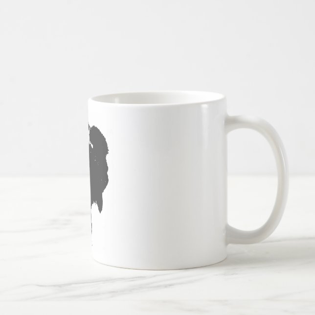Black & White Pop Art Bison Buffalo Coffee Mug (Right)