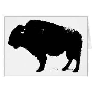 Black & White Pop Art Buffalo Bison