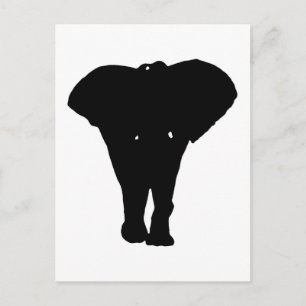 Black & White Pop Art Elephant Postcard